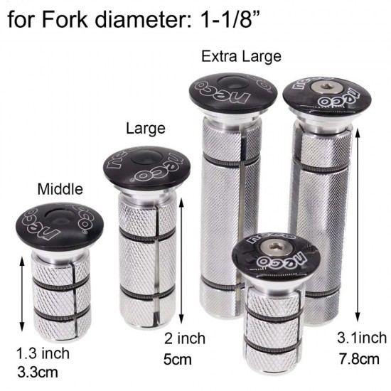 Bike Headset Stem Top Cap Compression plug Nut Compressor Expansion Fork Steerer Carbon Fiber Cover Long Large Size