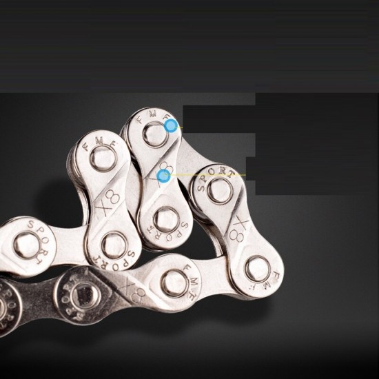 8/9 Speed Bicycle Chain 116L 6/7/8S/9s Silver Chain for MTB Mountain Bike Road