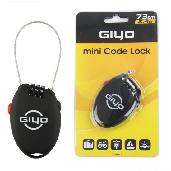 Fiets Multi Functie Mini Kabelslot Fiets 3 Digit Wachtwoord Coded Anti Diefstal Intrekbare Draad Lijn Lock Voor Fietsen Bagage 0.3