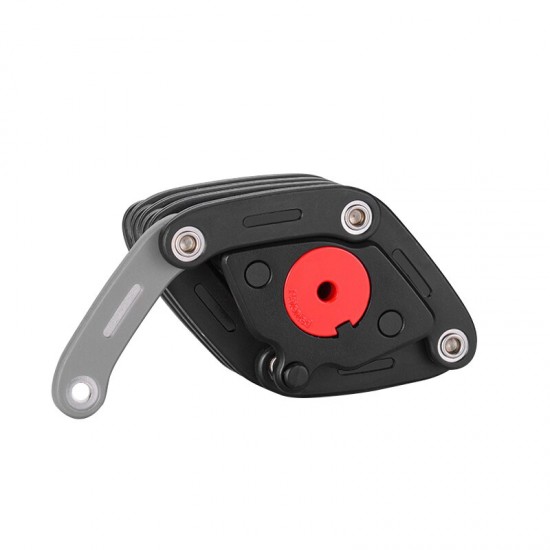 Bicycle Foldable Lock W/ Bracket Mount on Bike Handy Pocket Key Storage Lock Type Safe Zinc Alloy Steel Locking