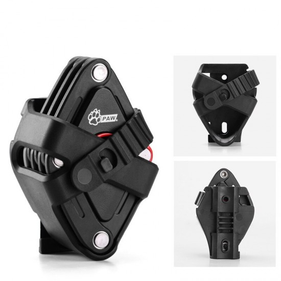 Bicycle Foldable Lock W/ Bracket Mount on Bike Handy Pocket Key Storage Lock Type Safe Zinc Alloy Steel Locking