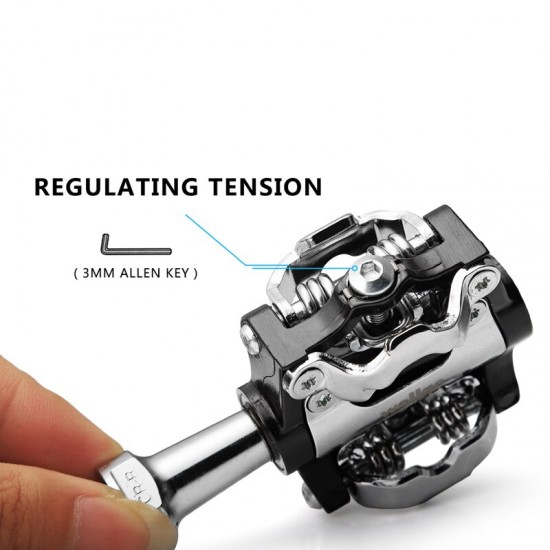Bicycle Pedal Aluminum Alloy MTB Mountain Bike Pedals Sealed Bearing Non-Clips Pedal Self-locking Pedal SPD Bicycle Pedals