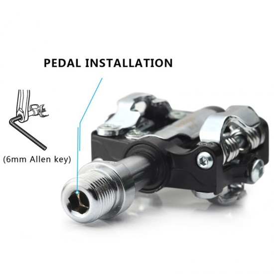 Bicycle Pedal Aluminum Alloy MTB Mountain Bike Pedals Sealed Bearing Non-Clips Pedal Self-locking Pedal SPD Bicycle Pedals