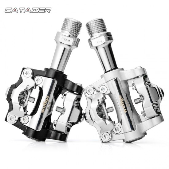 Bicycle Pedal Aluminum Alloy MTB Mountain Bike Pedals Sealed Bearing Non-Clips Pedal Self-locking Pedal SPD Bicycle Pedals