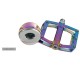 Bicycle Pedal Aluminum Alloy Foot Pedal 2-Bearing Bike Pedal Rainbow Colorful Electroplating Pedals