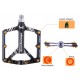 Bicycle Pedals 8 Bearings Wide Non-slip Aviation Aluminum Alloy Bike Pedal Ultra-thin MTB Pedal With Shackles Bicycle Pedal