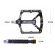 Bicycle Pedals 8 Bearings Wide Non-slip Aviation Aluminum Alloy Bike Pedal Ultra-thin MTB Pedal With Shackles Bicycle Pedal