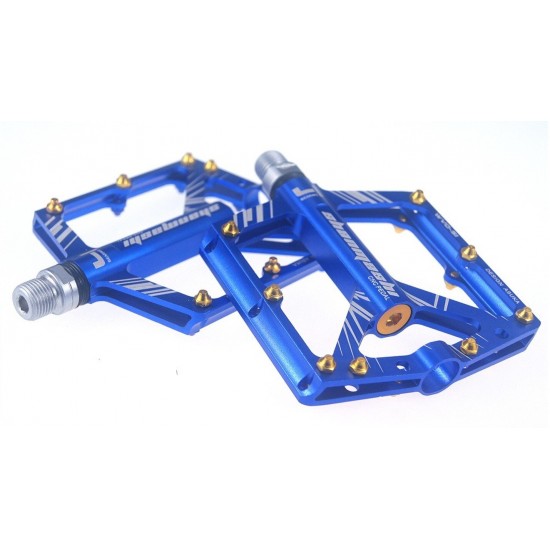 Bicycle Pedals 8 Bearings Wide Non-slip Aviation Aluminum Alloy Bike Pedal Ultra-thin MTB Pedal With Shackles Bicycle Pedal