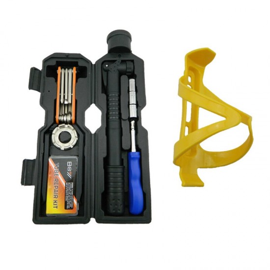 Bicycle Repair Tools Kit Capsule Box Multi Folding Spoke Wrench MTB Bike Cycling Tire Repair Bottle Cage Tool Set