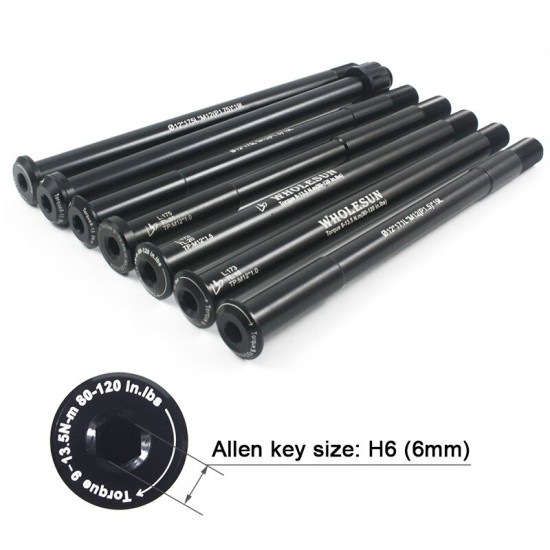 Bicycle Thru Axle Bike Quick Release Hubs Tube Shaft Skewers Rear Axle 171/173/175mm * M12x1.0 M12x1.5 M12x1.75 Bike Thru Axle