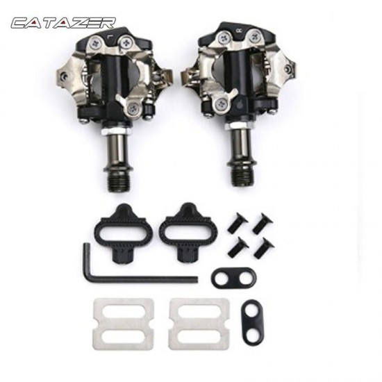 Cycling UltrLight Aluminium Alloy Highway Car Lock Road Bicycle Lock Pedal Bicycle Self-locking Compatible Mountain Bike Pedal