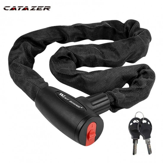 Bicycle Lock Steel Anti-Theft Bike Chain Lock Security Reinforced Cycling Chain Lock Motorcycle Bicycle Accessories