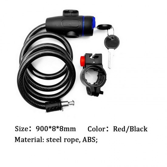 Bicycle Lock Secure Keys Bike Cable Lock with Mounting Bracket Universal Anti-Theft Bike Bicycle Lock Stainless Steel Cable