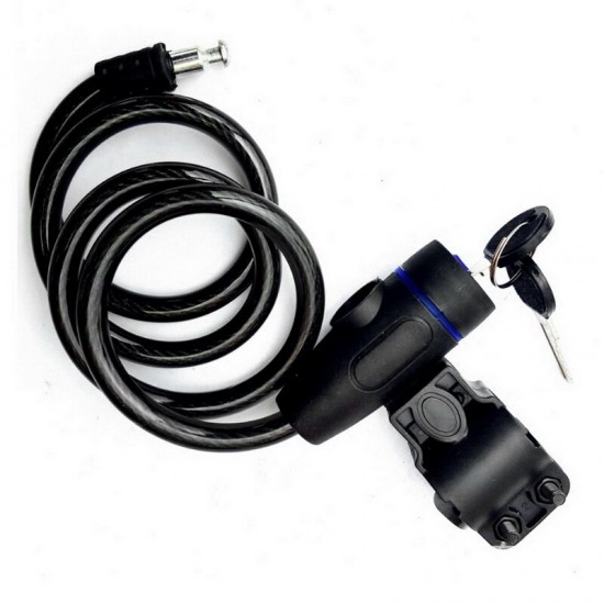 Bicycle Lock Secure Keys Bike Cable Lock with Mounting Bracket Universal Anti-Theft Bike Bicycle Lock Stainless Steel Cable