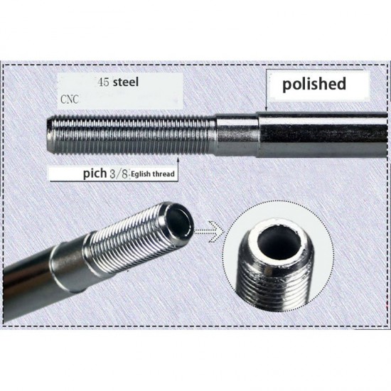 Bicycle Wheel Hub Axle Front Rear Steel Hollow Spindle Shaft Vintage M10 X 145mm 108mm 3/8" for Fixie BMX MTB E BIKE Road Skewer