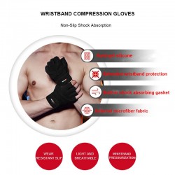 Half Vinger Fiets Handschoenen Mannen Fitness Fitness Polsen Outdoor Sport Oefening Ademend Antislip Handschoenen