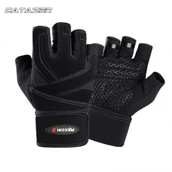 Half Vinger Fiets Handschoenen Mannen Fitness Fitness Polsen Outdoor Sport Oefening Ademend Antislip Handschoenen