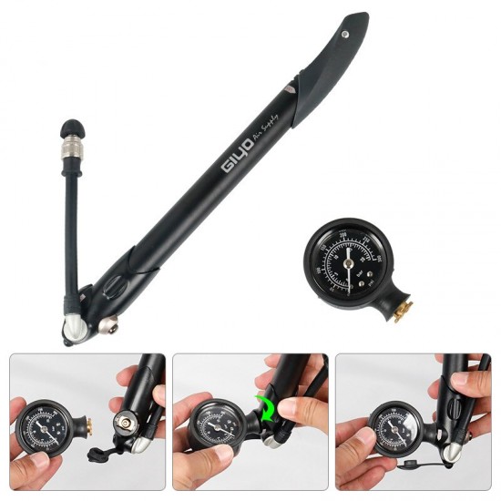 High-Pressure Double Cylinder Portable Mini Inflator Self Driving Cycling Equipment Bicycle Accessories Bicycle Pump Tire Pump