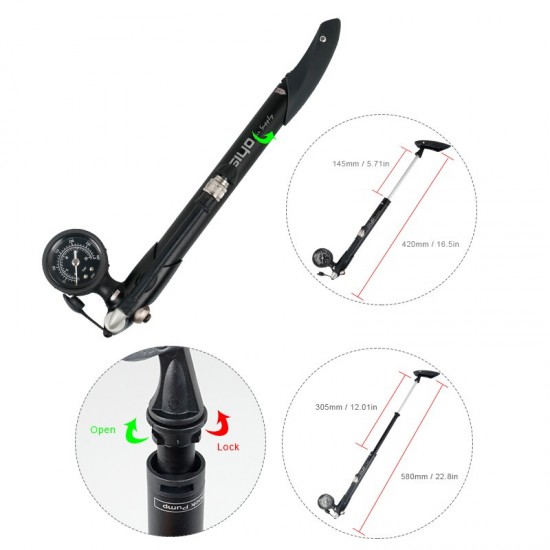 High-Pressure Double Cylinder Portable Mini Inflator Self Driving Cycling Equipment Bicycle Accessories Bicycle Pump Tire Pump