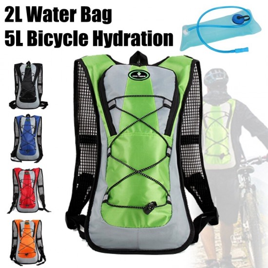 Hotspeed 5L Fietsen Tas Waterdichte Outdoor Mtb Racefiets Bag Hydratatie Fiets Wandelen Motocross Tank Rugzakken Met 2L Water Bag
