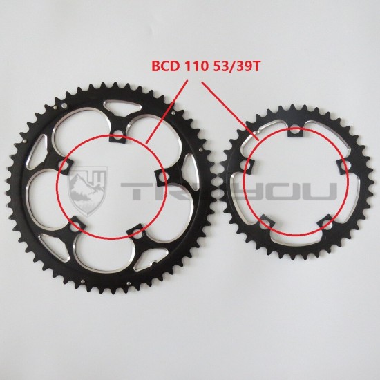 Kettingwiel BCD110 53T 50T 48T 46T 39T 34T Kettingblad Road Fiets Vouwfiets Keten ringen Cnc Voor Dual Disc