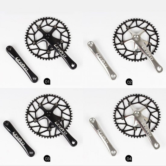 170mm 130 BCD Ultralight Bicycle Crankset 5 Nails Square Hole BXM Crank Chain Ring 46T 48T 50T 52T 54T 56T 58T Mtb Crankset