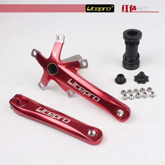 Aluminum Alloy Folding Bicycle Hollow One Crank 170mm BCD 130mm Folding Bicycle Crank Tooth Mtb Crankset Fixed Gear Crankset