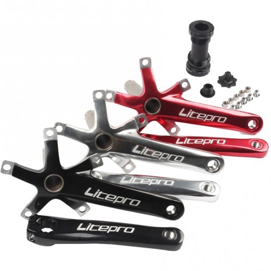 Aluminum Alloy Folding Bicycle Hollow One Crank 170mm BCD 130mm Folding Bicycle Crank Tooth Mtb Crankset Fixed Gear Crankset