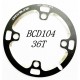 Mountain Bike 36/42/44T XT Aluminum Alloy Guard Plate BCD104 Bicycle Chainguard Chain Wheel Protective Cover Block