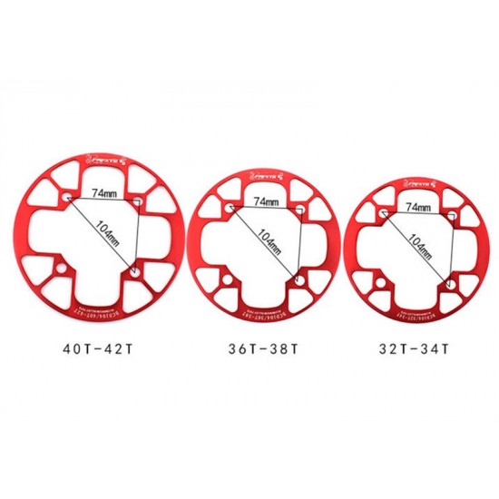 Mountain Bike Crank Protector 104BCD 32T/36T/40T Chainring Protection Cover Bicycle Crankset Guard Chainwheel Accessories