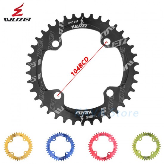 Mountain Fiets Crank Tandwielen 104BCD Tandwiel 170/175 Mm Kettingwiel Ronde 30/32/34/36/ 38T Crankstel Kit Mtb Fiets Accessoires