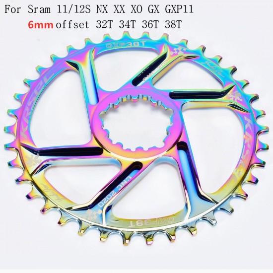 Mountain Bike GXP Chainwheel 32T/34T/36T/38T Crown Bicycle Chainring for Sram 11/12S NX XX XO GX GXP11 Single Disc Tray
