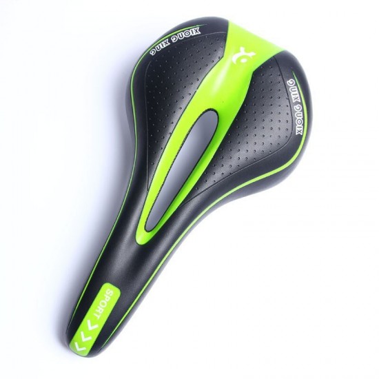 Mountain Bike Saddle 5 Colors Soft Saddle with Hollow Design and Leather Surface for MTB / Road Bicycle Leather Bicycle Saddle