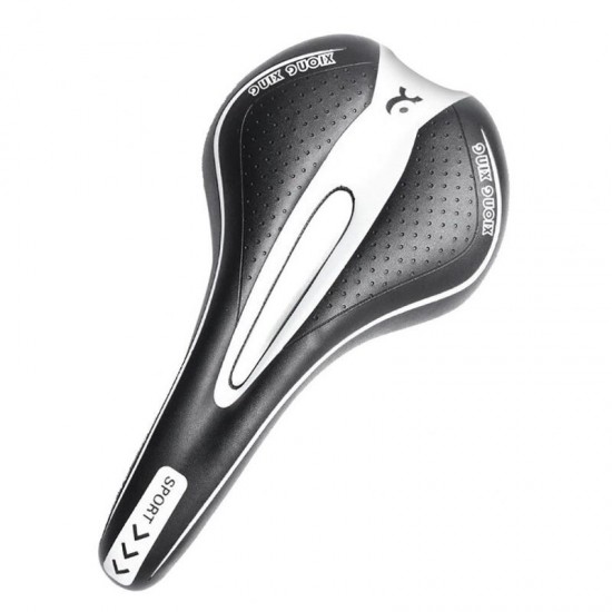 Mountain Bike Saddle 5 Colors Soft Saddle with Hollow Design and Leather Surface for MTB / Road Bicycle Leather Bicycle Saddle