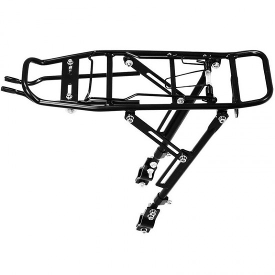 Mountain Bike Black Aluminum Bicycle Racks Alloy Rear Bicycle Pannier Rack Carrier Bag Luggage Cycle 24-29 Inch