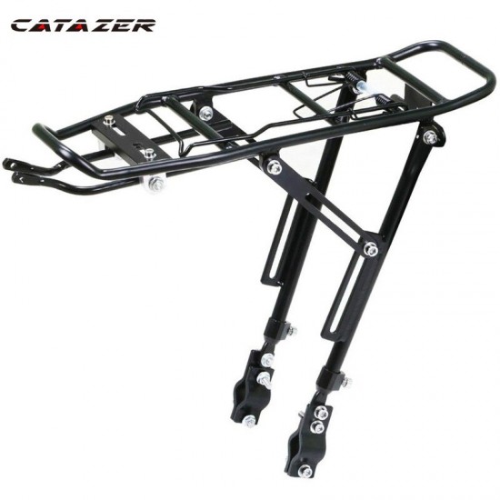 Mountain Bike Black Aluminum Bicycle Racks Alloy Rear Bicycle Pannier Rack Carrier Bag Luggage Cycle 24-29 Inch