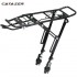Mountain Bike Black Aluminum Bicycle Racks Alloy Rear Bicycle Pannier Rack Carrier Bag Luggage Cycle 24-29 Inch
