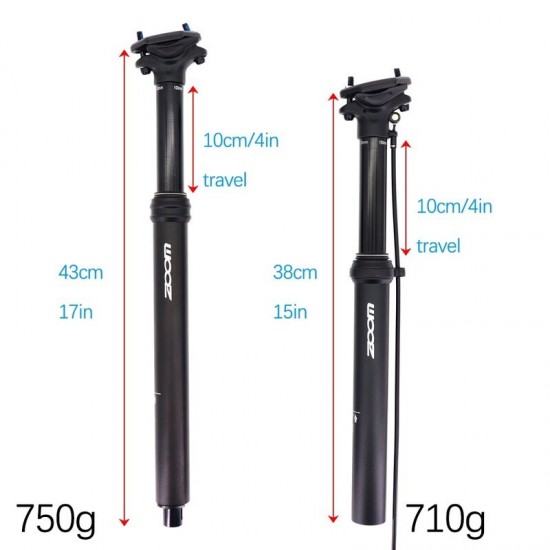 MTB Dropper Seatpost Height Adjustable Internal External Routing 100mm Travel Bike Dropper Seat Post 30.9/31.6mm Kindshock