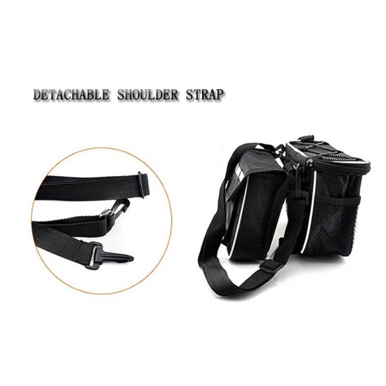 MTB Bike Bicycle Frame Tube Bag Bicycle Accessories 4 in 1 Cycling Pouch Bags Sport Cycling Panniers Bags Phone Container