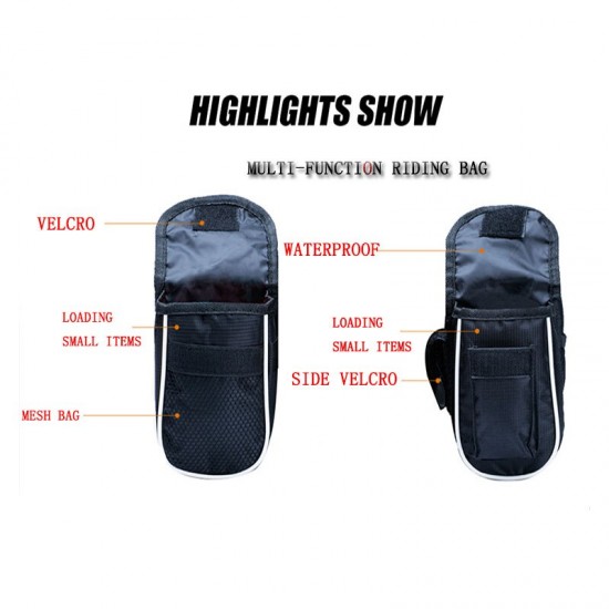 MTB Bike Bicycle Frame Tube Bag Bicycle Accessories 4 in 1 Cycling Pouch Bags Sport Cycling Panniers Bags Phone Container