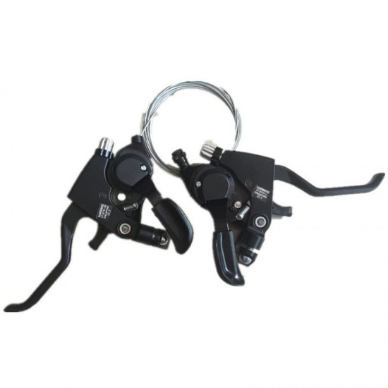 MTB Bicycle Shifters 7/8 Speed Mountain Bike Shifter Set Cycling Levers Shift Brake Levers 21 24 Speeds Black Bicycle Derailleur