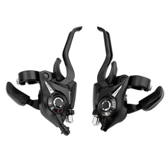 MTB Bicycle Shifters 7/8 Speed Mountain Bike Shifter Set Cycling Levers Shift Brake Levers 21 24 Speeds Black Bicycle Derailleur