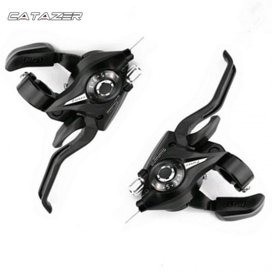 MTB Bicycle Shifters 7/8 Speed Mountain Bike Shifter Set Cycling Levers Shift Brake Levers 21 24 Speeds Black Bicycle Derailleur