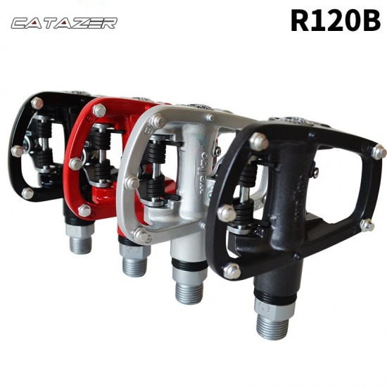 Mtb Mountainbike Klikpedalen Met Klampen Spd Compatibel Fiets Aluminium Auto-Lock Zelfsluitende Pedaal