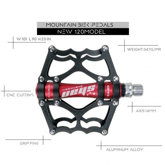 MTB Mountain Bike Pedals Aluminum Alloy CNC Bike Footrest Big Flat Ultralight Cycling BMX Pedal Bicycle Pedal