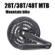 7/8 Speed Bike Crank Set 24/34/42T-48T 170mm Bicycle Crank Set Hollow Tooth Plate Bicycle Crankset Sprocket Bike Parts
