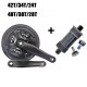 7/8 Speed Bike Crank Set 24/34/42T-48T 170mm Bicycle Crank Set Hollow Tooth Plate Bicycle Crankset Sprocket Bike Parts