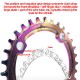 32T 34T 36T 38T 104BCD Aluminum Alloy Round Chainring Chainwheel Road Bicycle ChainRing Rainbow Color for MTB Mountain Bike