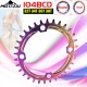 32T 34T 36T 38T 104BCD Aluminum Alloy Round Chainring Chainwheel Road Bicycle ChainRing Rainbow Color for MTB Mountain Bike