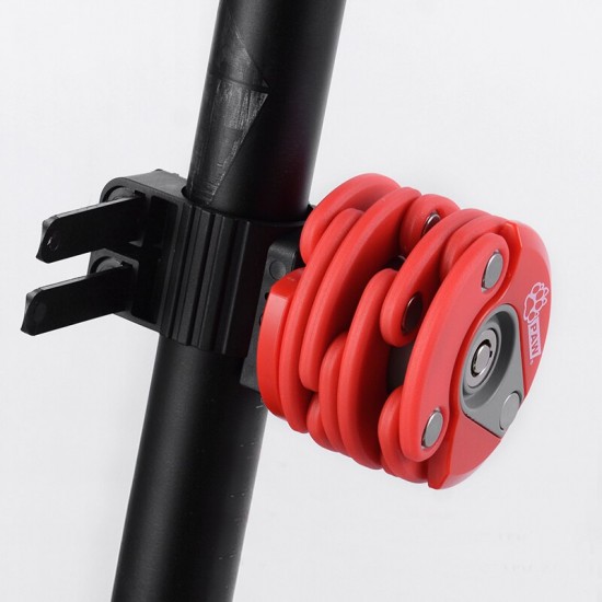 Foldable Bike Lock with 2 Keys Strong Security Anti-theft Bicycle Lock Alloy Mount Bracket Mountain Road Bike Lock